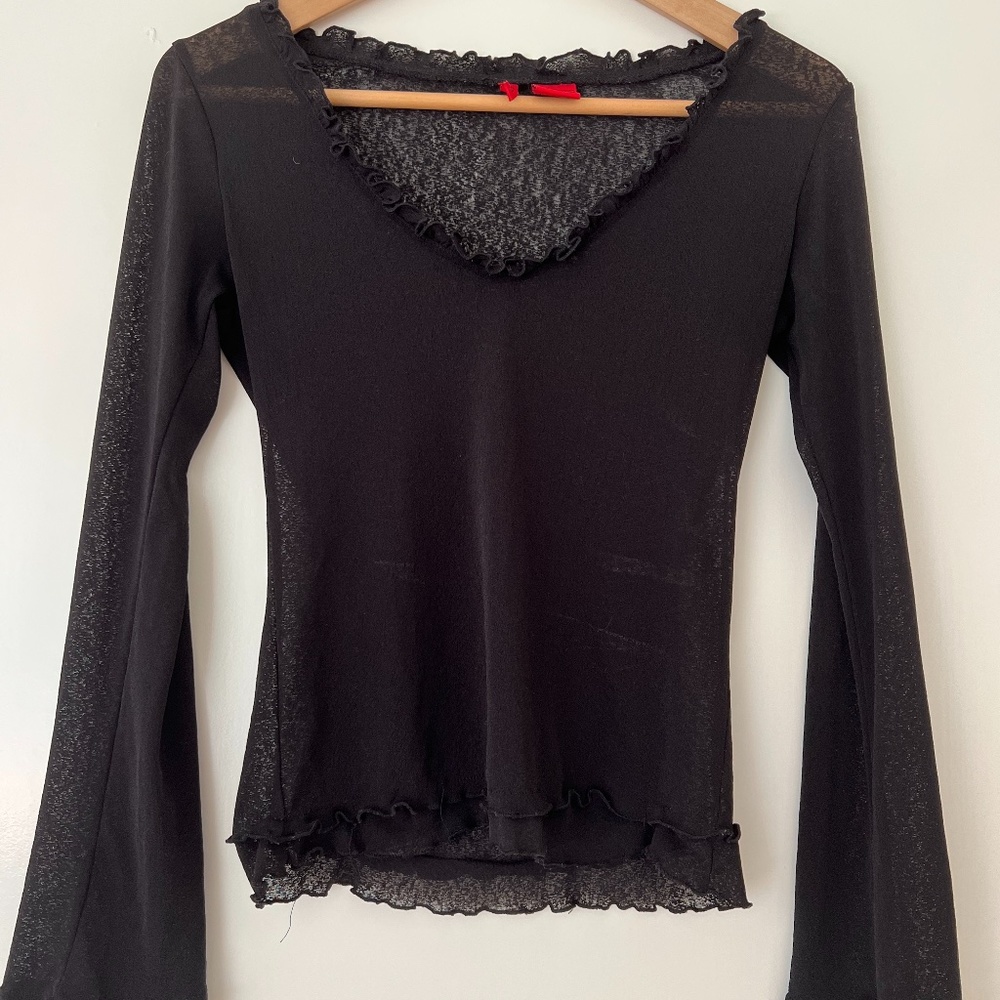 Sheer Black Top